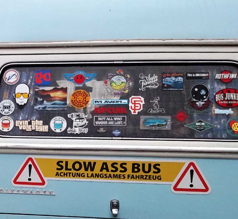 Slow Ass Bus Magnetic Sign