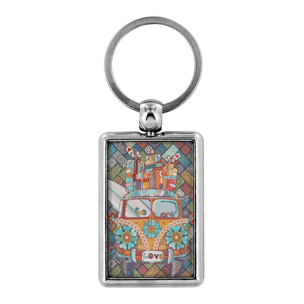 Peace and Love Bus Keychain